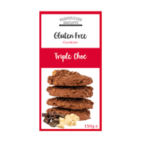 Gluten Free Triple Chocolate Chip Cookies 150g