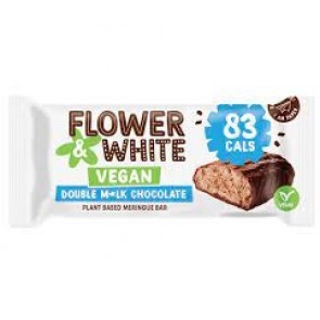 Flower & White Meringe Bar - Double Choc (Vegan)